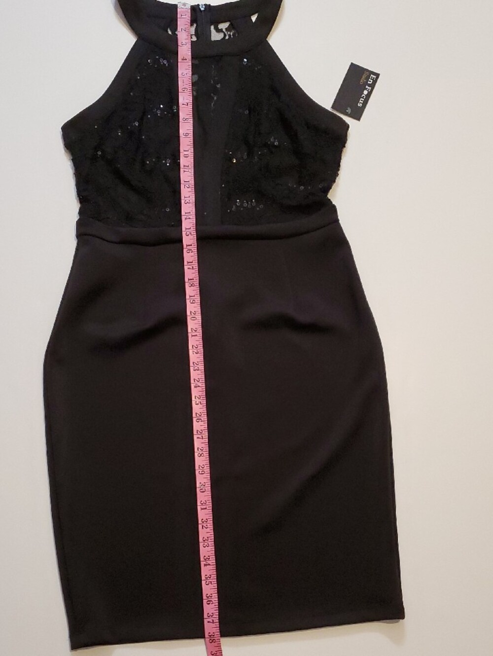 Enfocus Studio Black Sequin Sheath Midi Dress - Picture 12 of 12